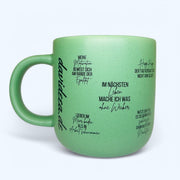 Rustikale Wortwitz-Tasse (hellgrün) Davideea 
