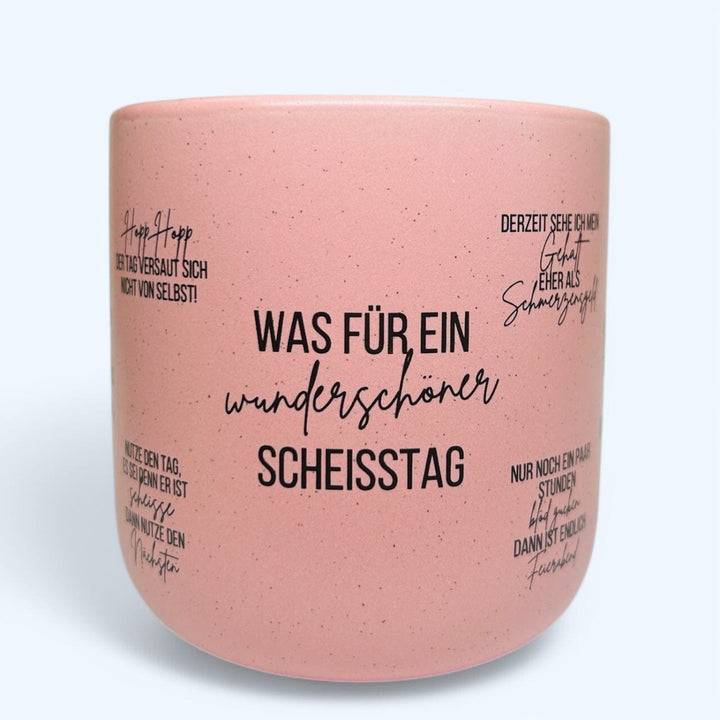 Rustikale Wortwitz-Tasse (hellrosa) Davideea 