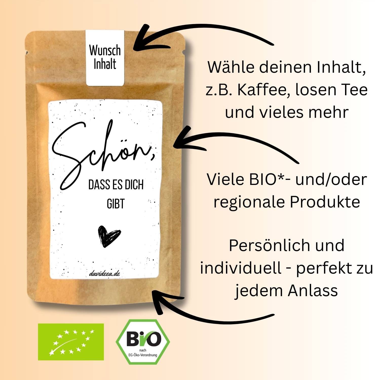 Schön, dass es dich gibt Tütchen Mein Shop 