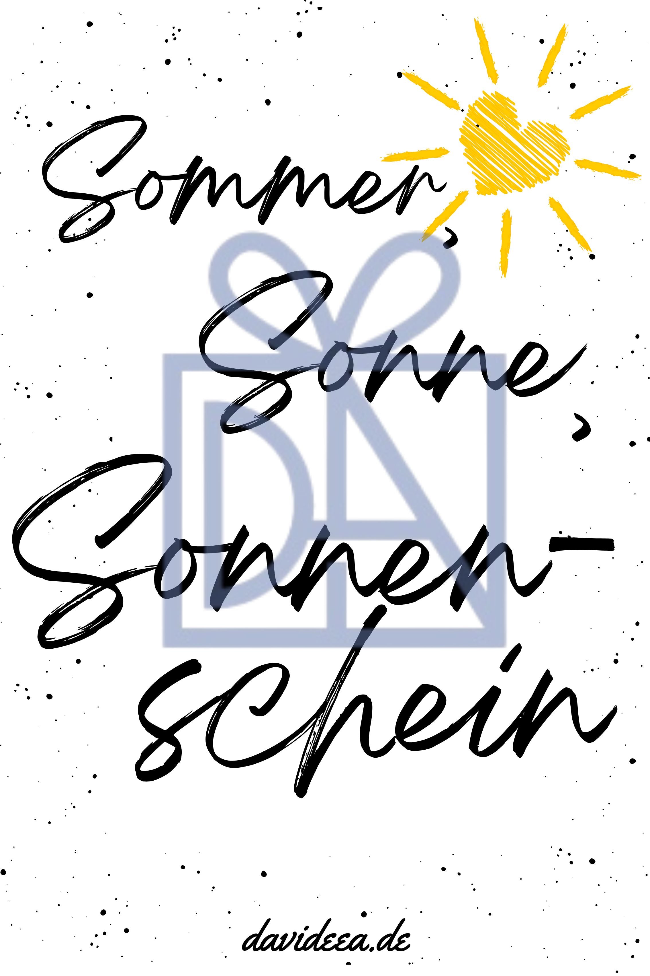 Sommer, Sonne, Sonnenschein Etikett Davideea 