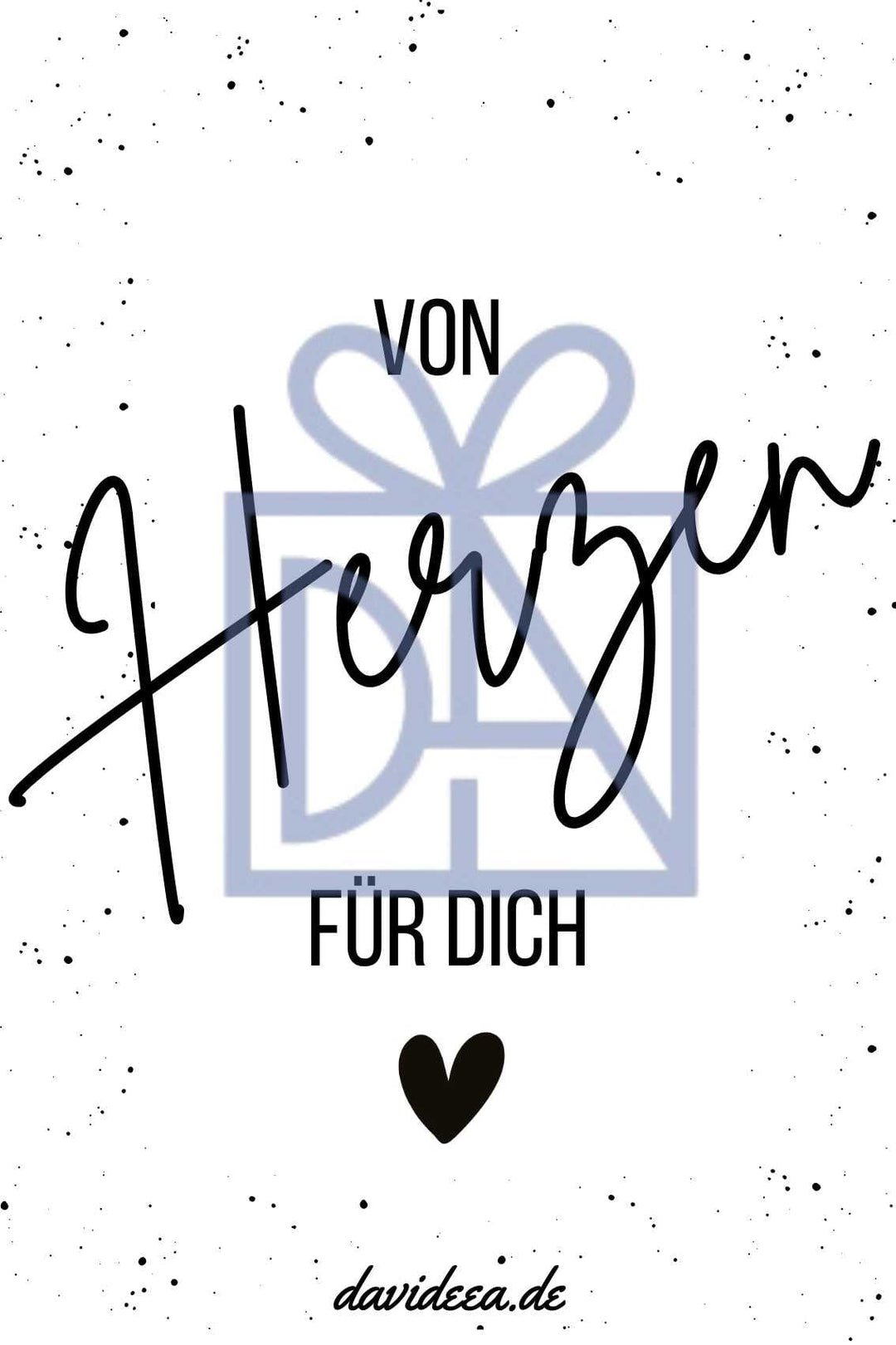 von Herzen für dich Etikett Davideea
