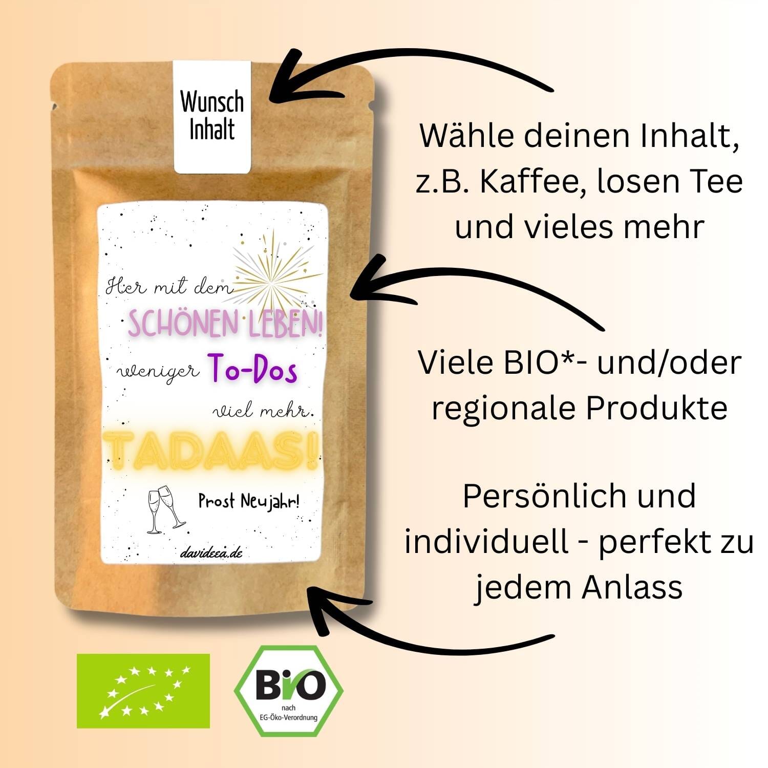 Weniger To-Dos, mehr Tadaas! Prost Neujahr! Tütchen Mein Shop 
