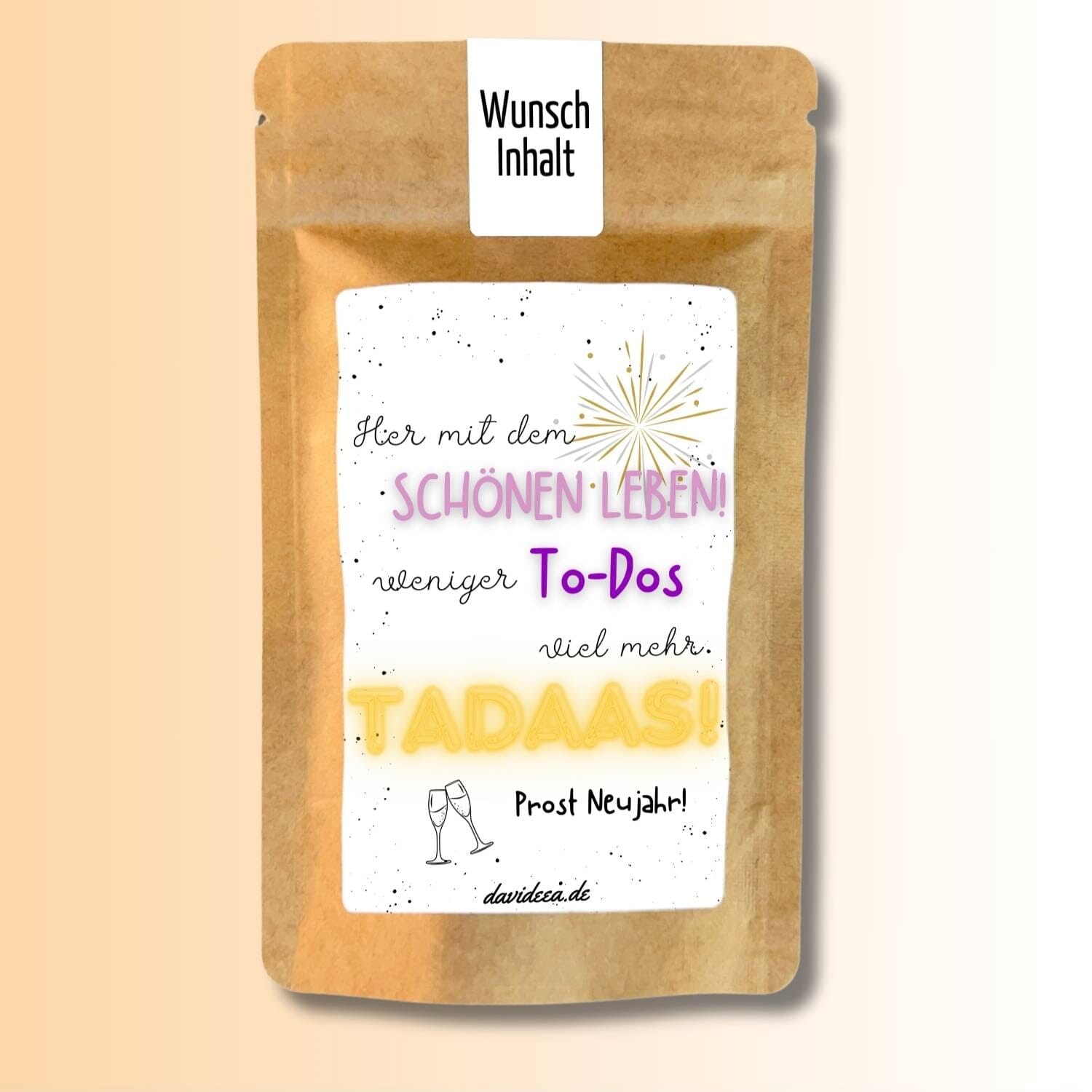 Weniger To-Dos, mehr Tadaas! Prost Neujahr! Tütchen Mein Shop 