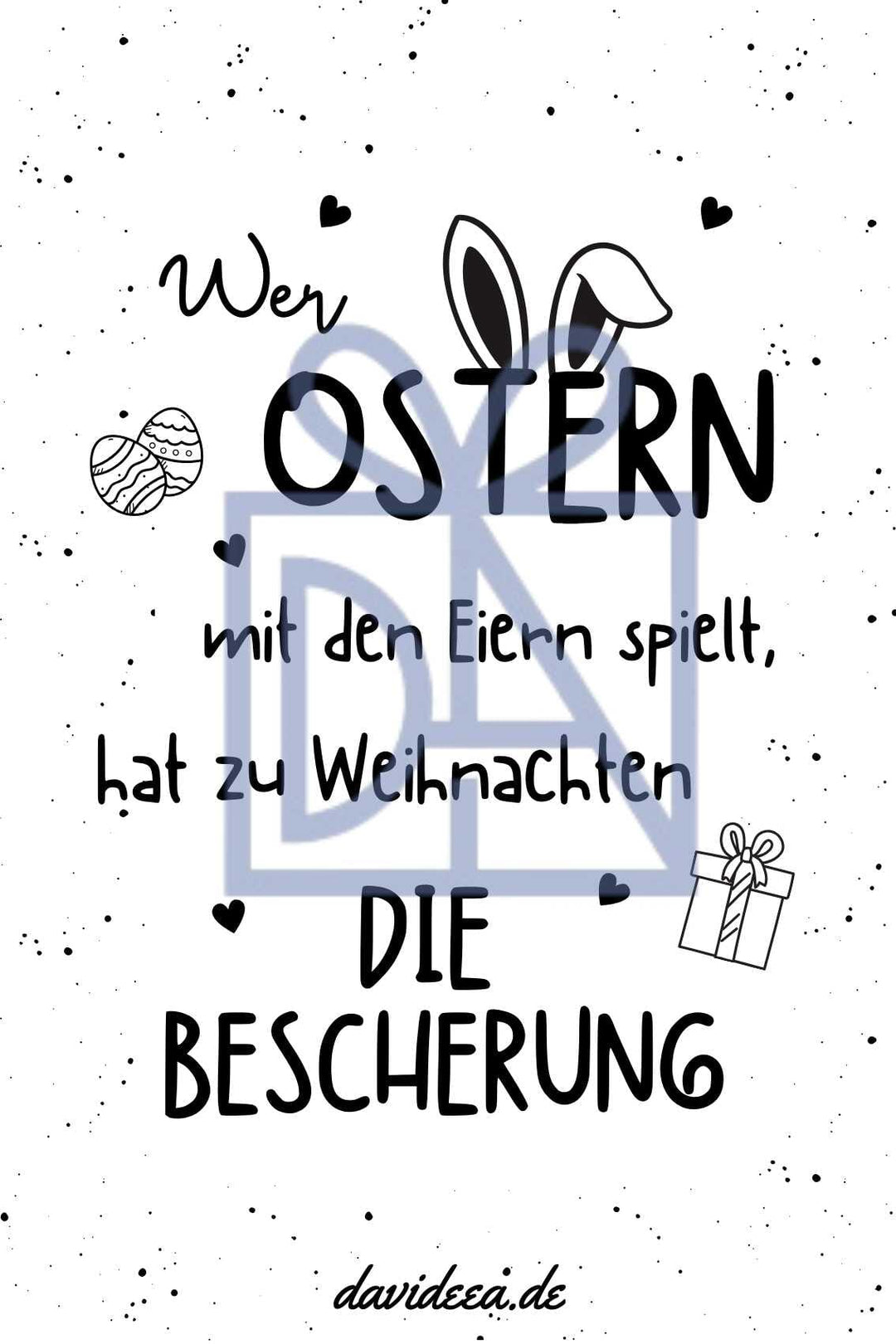 Wer Ostern mit den Eiern spielt..... Etikett Davideea